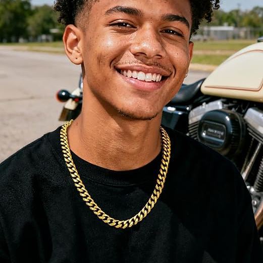 12mm Gold Cuban Chain Necklace for Men 22inch  