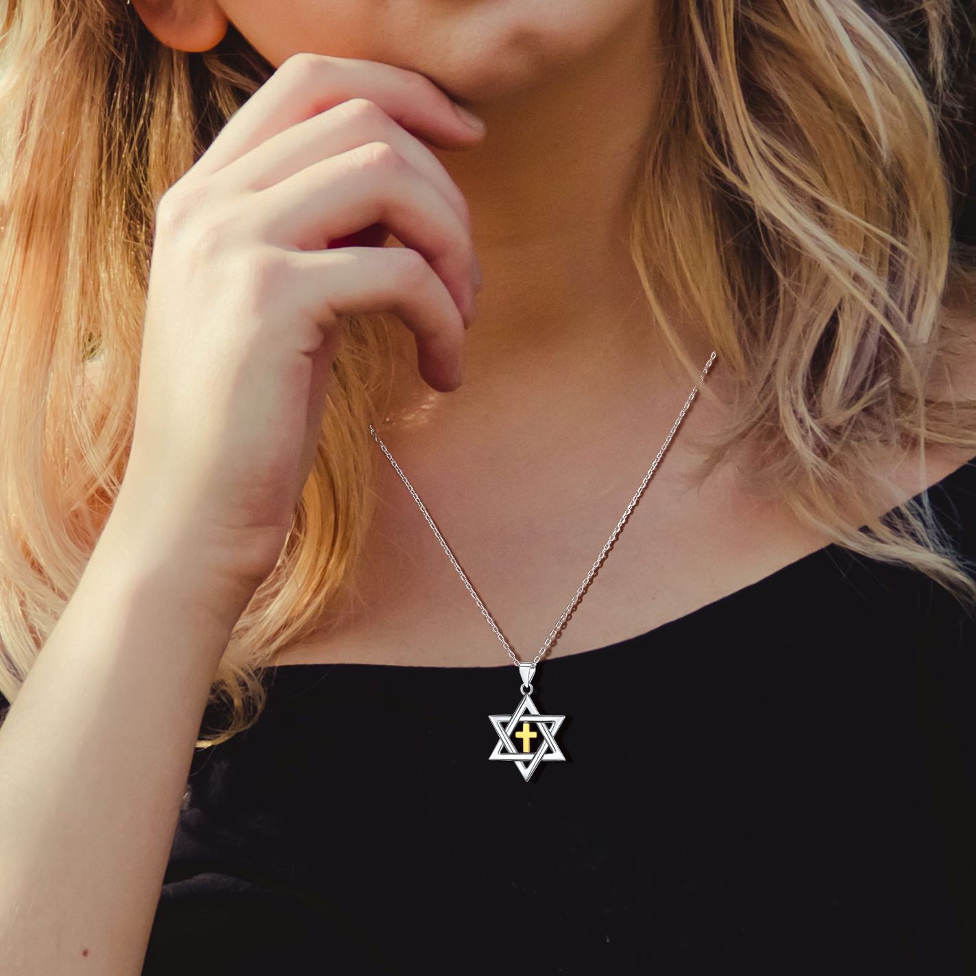 Star of David Cross Pendant Jewelry