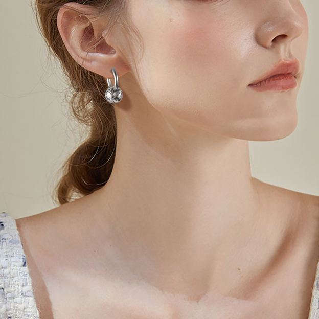 Men's Gold Volleyball Hoop Earrings