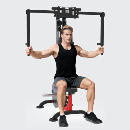 Chest Fly Machine Pec Deck: Fly and Reverse Delt Machine Adjustable Upper Body Home Gym Ab Workout Butterfly Machine for Chest, Back, Pectoral, Rear Deltoid and Shoulder Training Red