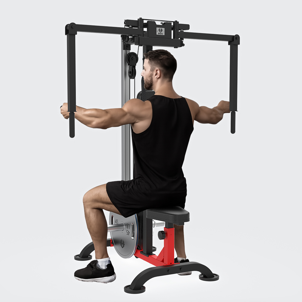 Chest Fly Machine Pec Deck: Fly and Reverse Delt Machine Adjustable Upper Body Home Gym Ab Workout Butterfly Machine for Chest, Back, Pectoral, Rear Deltoid and Shoulder Training Red