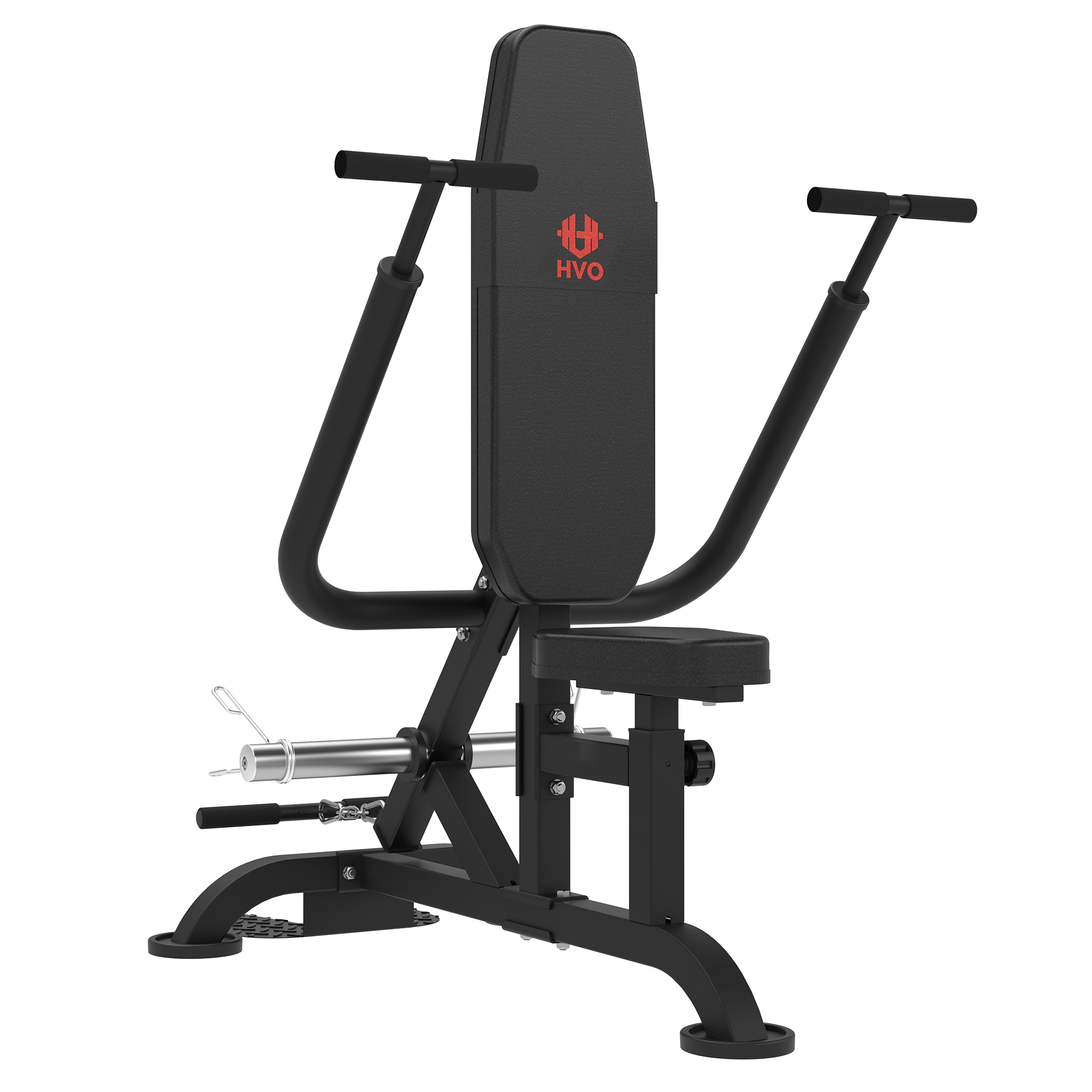 HVO Seated Dip Machine Tricep: Dip Machine Exercise for Biceps Plate Loaded Training Equipment Steel Fitness Red