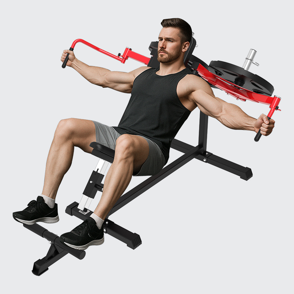 HVO Chest Fly Machine Incline Press: Rear Delt Fly Reverse Pec Deck Machine Butterfly for Home Gym Workout Seated Shoulder Equipment Fitness Red