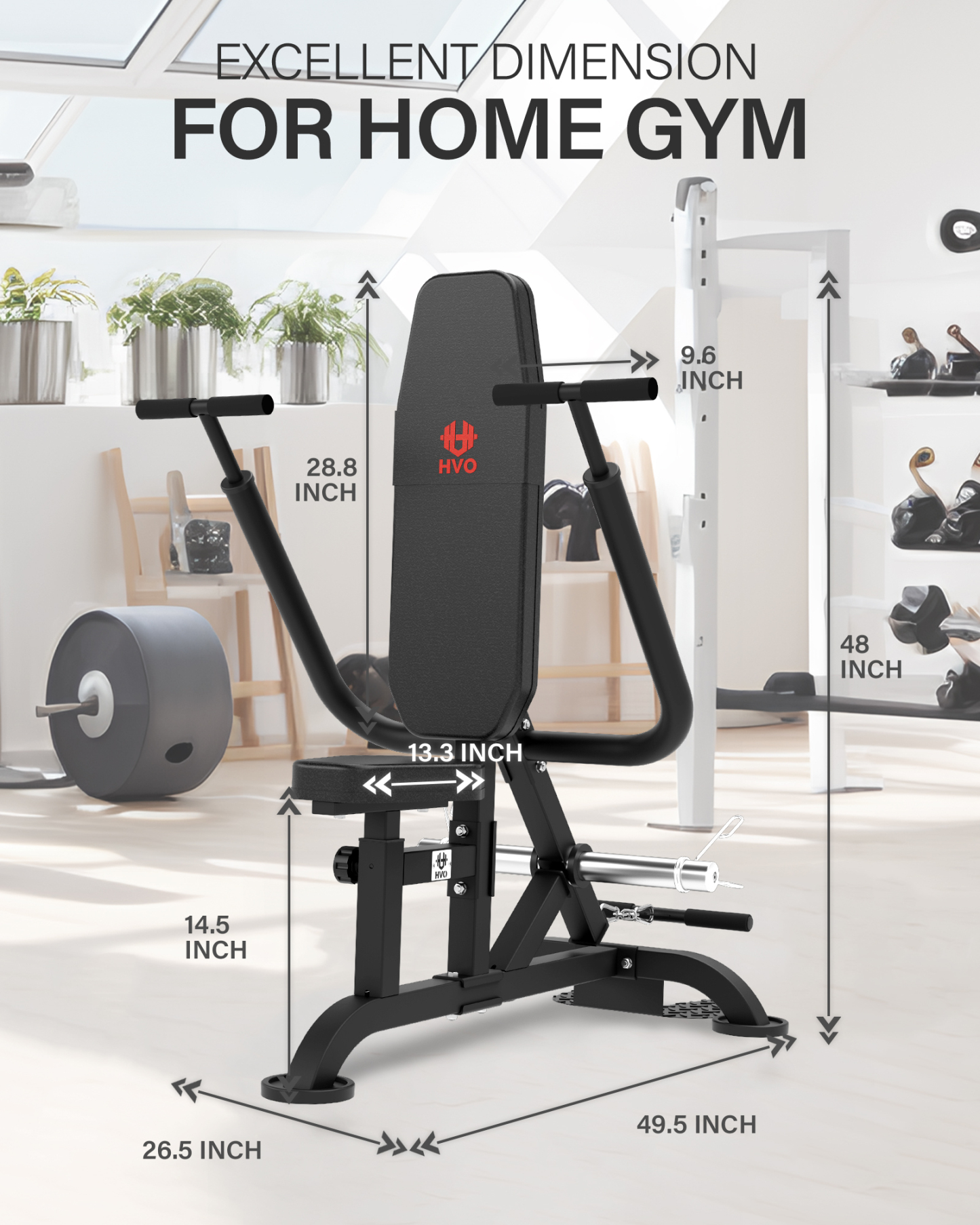 HVO Seated Dip Machine Tricep: Dip Machine Exercise for Biceps Plate Loaded UPGRADED