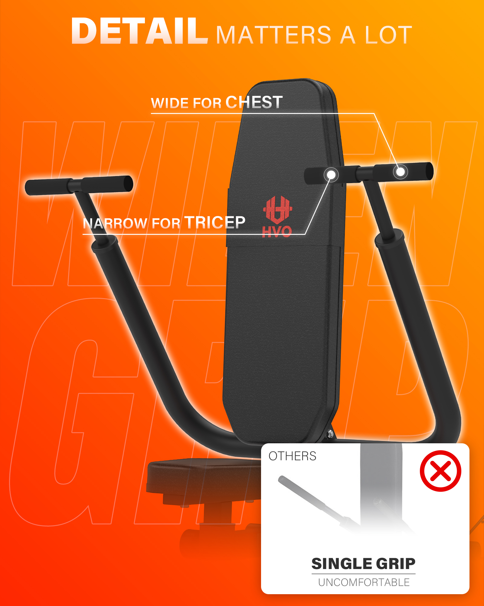 HVO Seated Dip Machine Tricep: Dip Machine Exercise for Biceps Plate Loaded UPGRADED