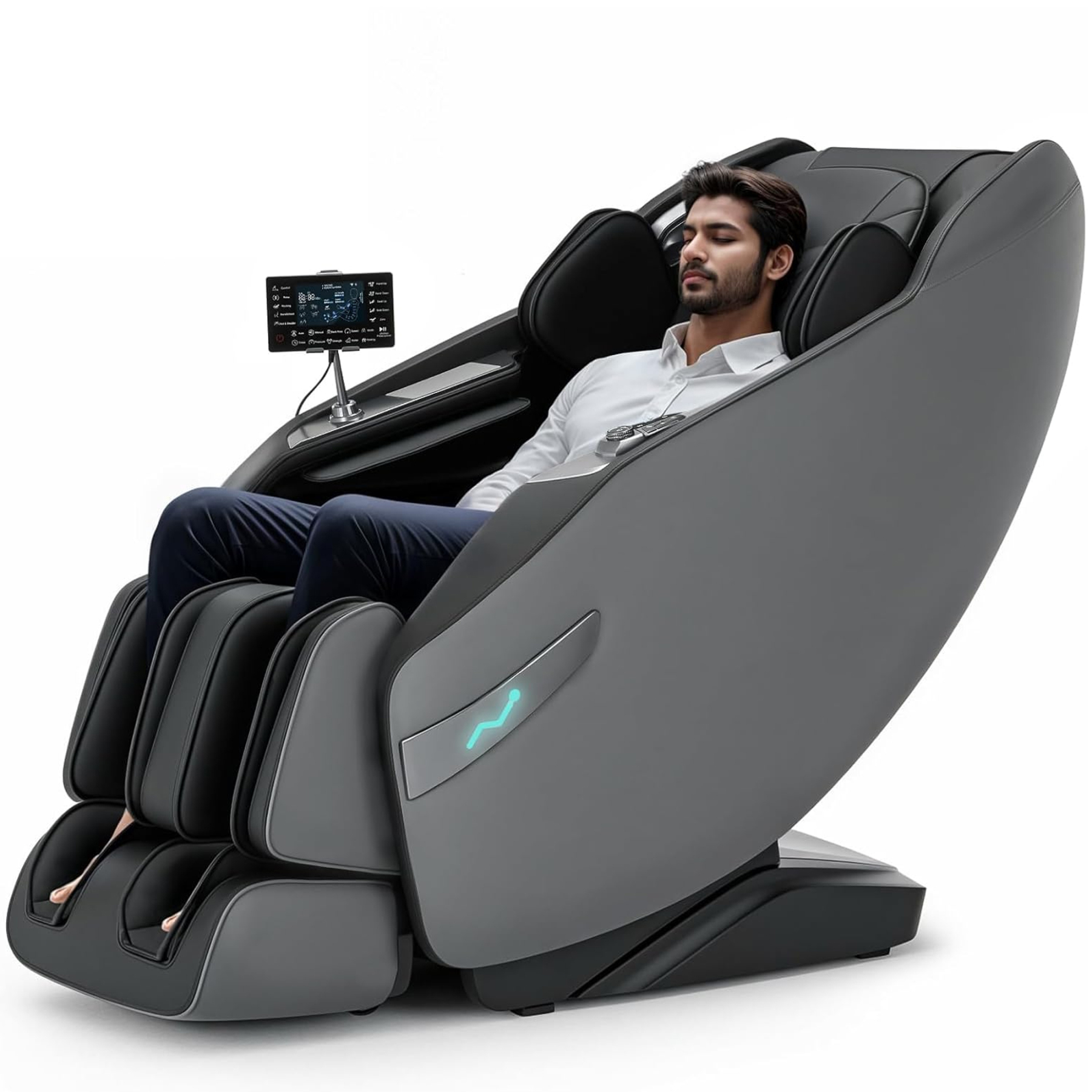 3D Massage Chair Full Body Recliner - Zero Gravity with Heat, 12 Auto-Massage Modes, Shiatsu Foot Massage, with 55“ SL-Track，29 Airbags Massage, Foot Rollers