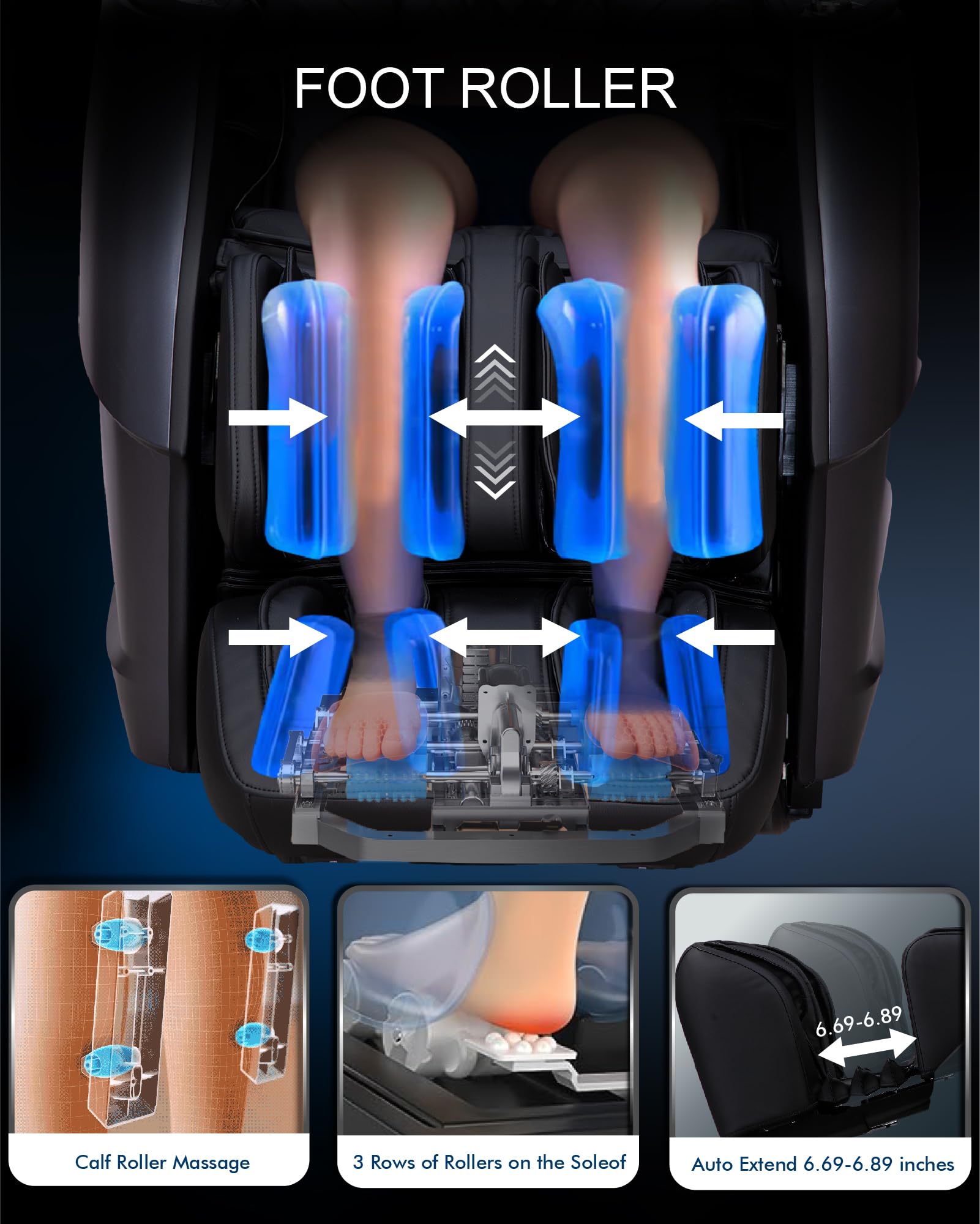 Upgrade 4D Massage Chair Zero Gravity | Massage Chair Full Body and Recliner AI Voice Control Auto Legrest Calf & Foot Rollers Heated | Program Customization