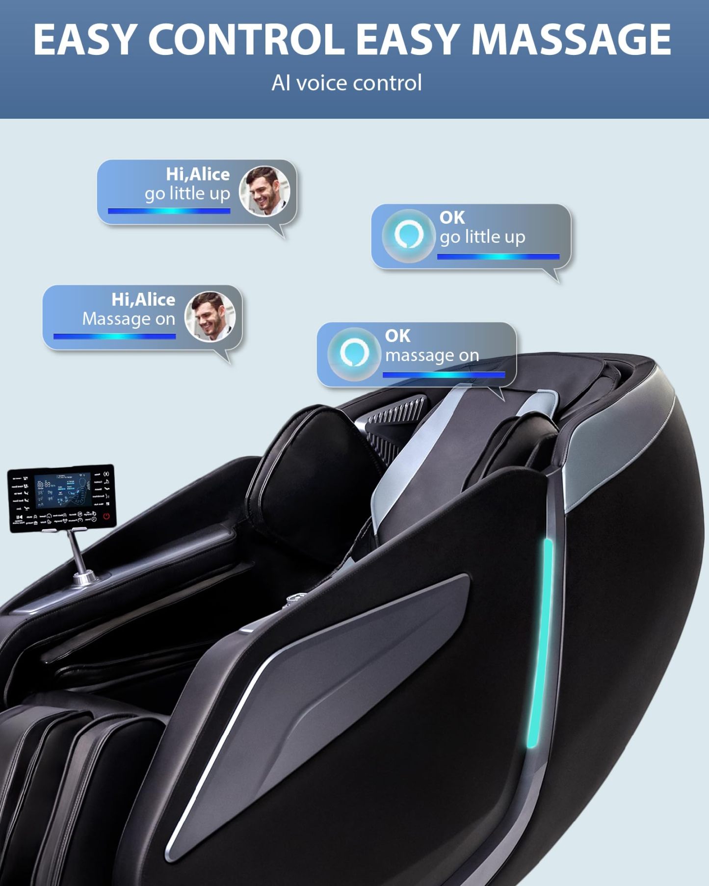 4D Massage Chair: Full Body Zero Gravity Massage Chair Full Body SL Track Chair Massage