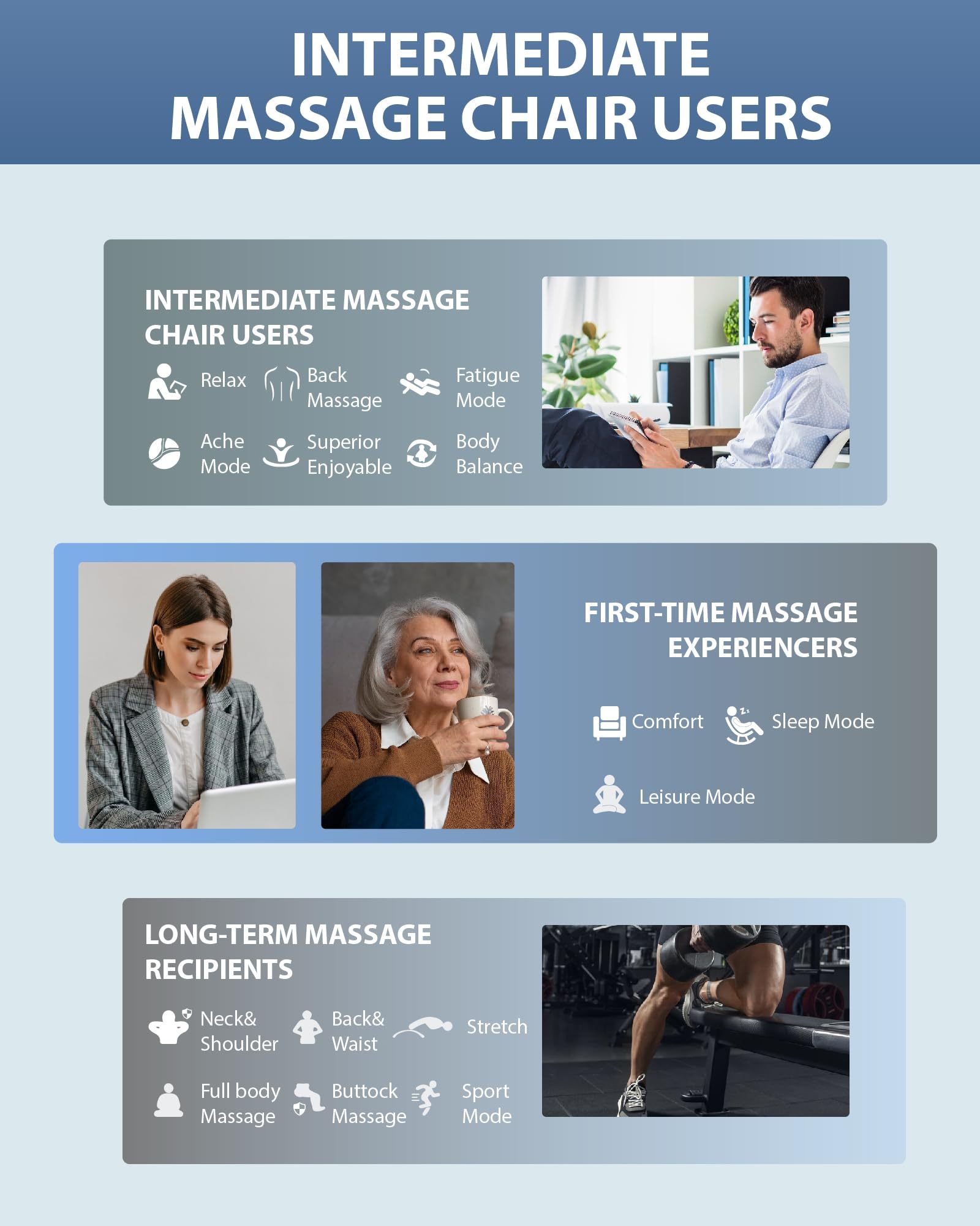 4D Massage Chair: Full Body Zero Gravity Massage Chair Full Body SL Track Chair Massage