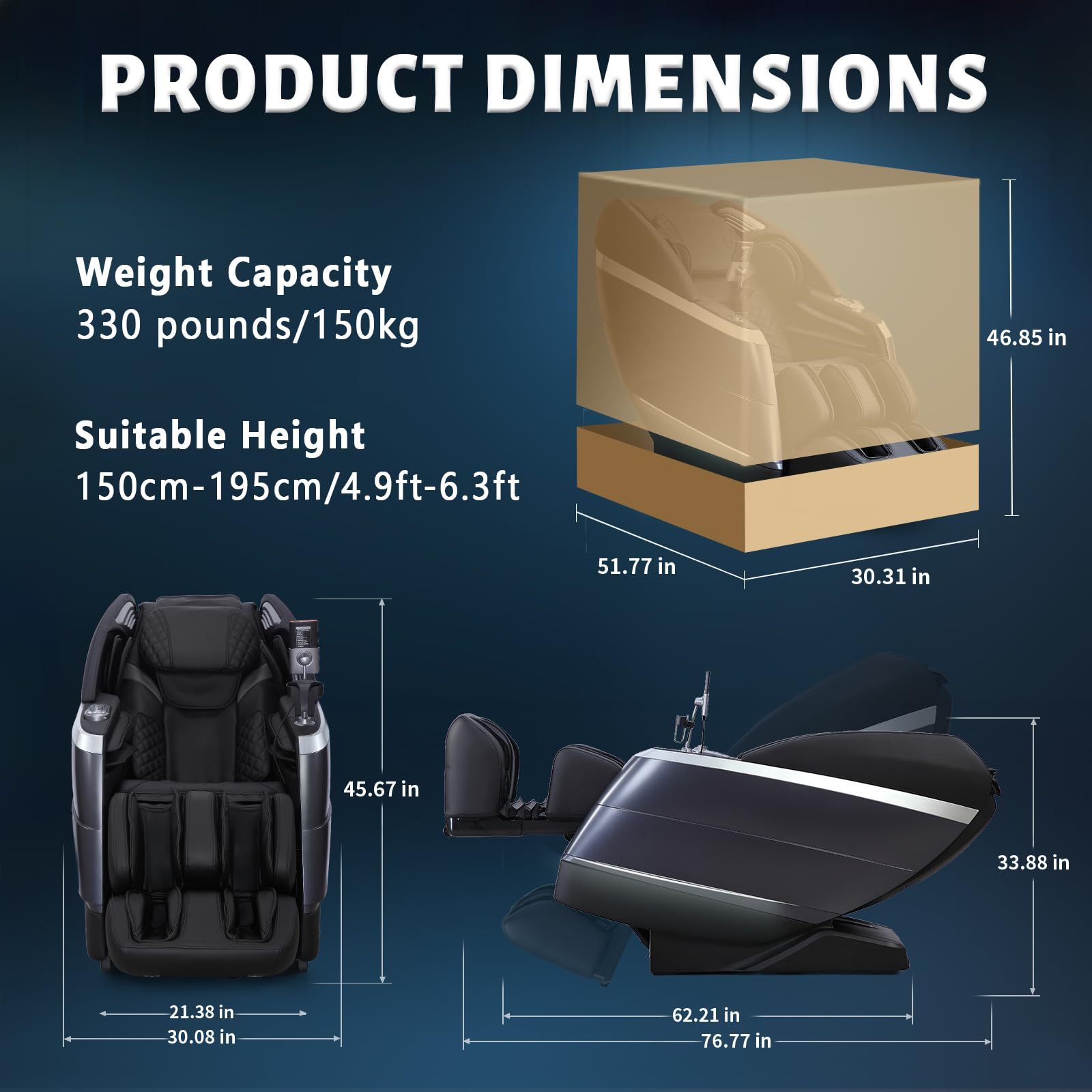 4D Massage Chair Full Body, 166° Flexible Track, 18 Modes, 11Technique, 36 Airbag Massage, with Yoga Stretch, Foot Massage, Zero Gravity Massage Recliner
