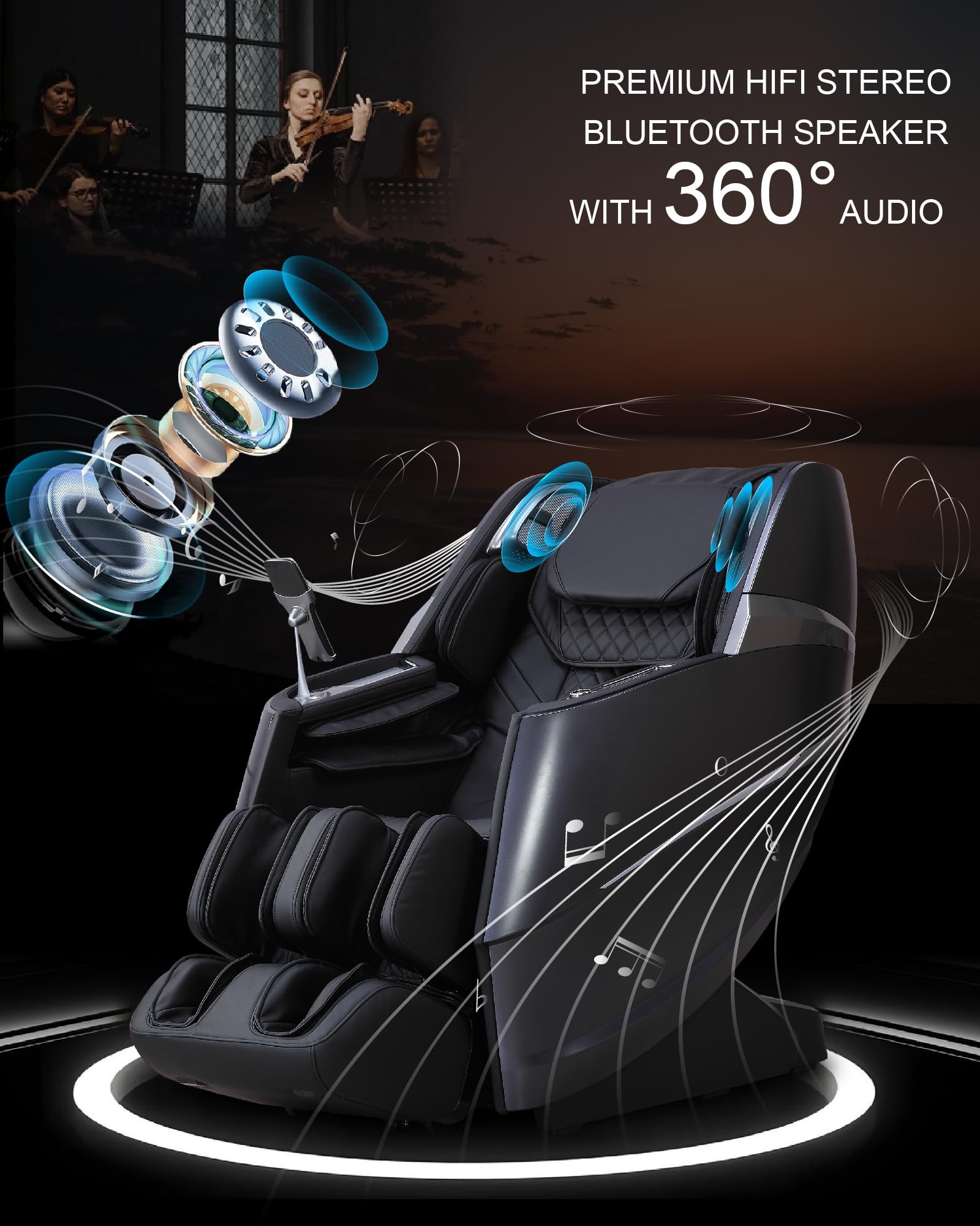 Upgrade 4D Massage Chair Zero Gravity | Massage Chair Full Body and Recliner AI Voice Control Auto Legrest Calf & Foot Rollers Heated | Program Customization
