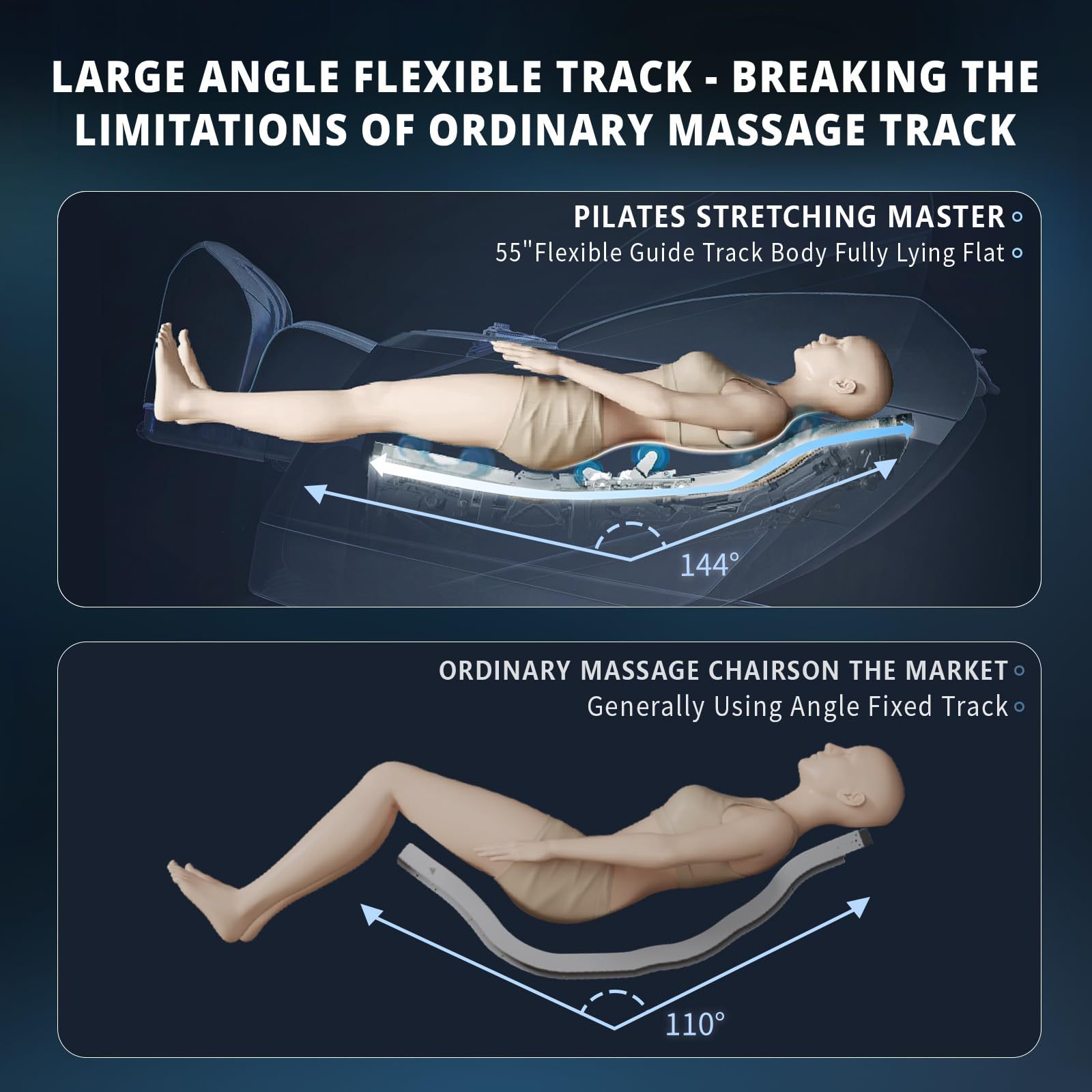 4D Massage Chair Full Body, 166° Flexible Track, 18 Modes, 11Technique, 36 Airbag Massage, with Yoga Stretch, Foot Massage, Zero Gravity Massage Recliner