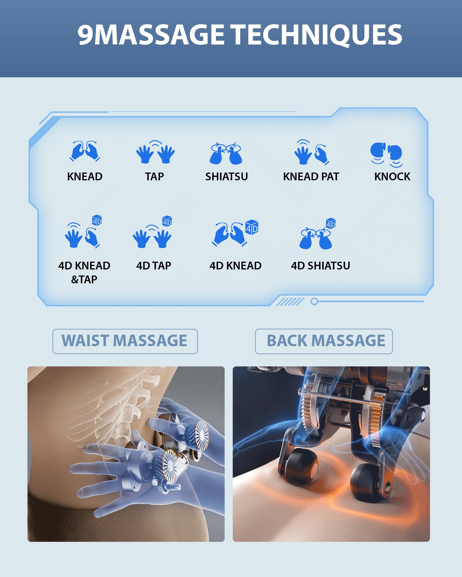 4D Massage Chair: Full Body Zero Gravity Massage Chair Full Body SL Track Chair Massage