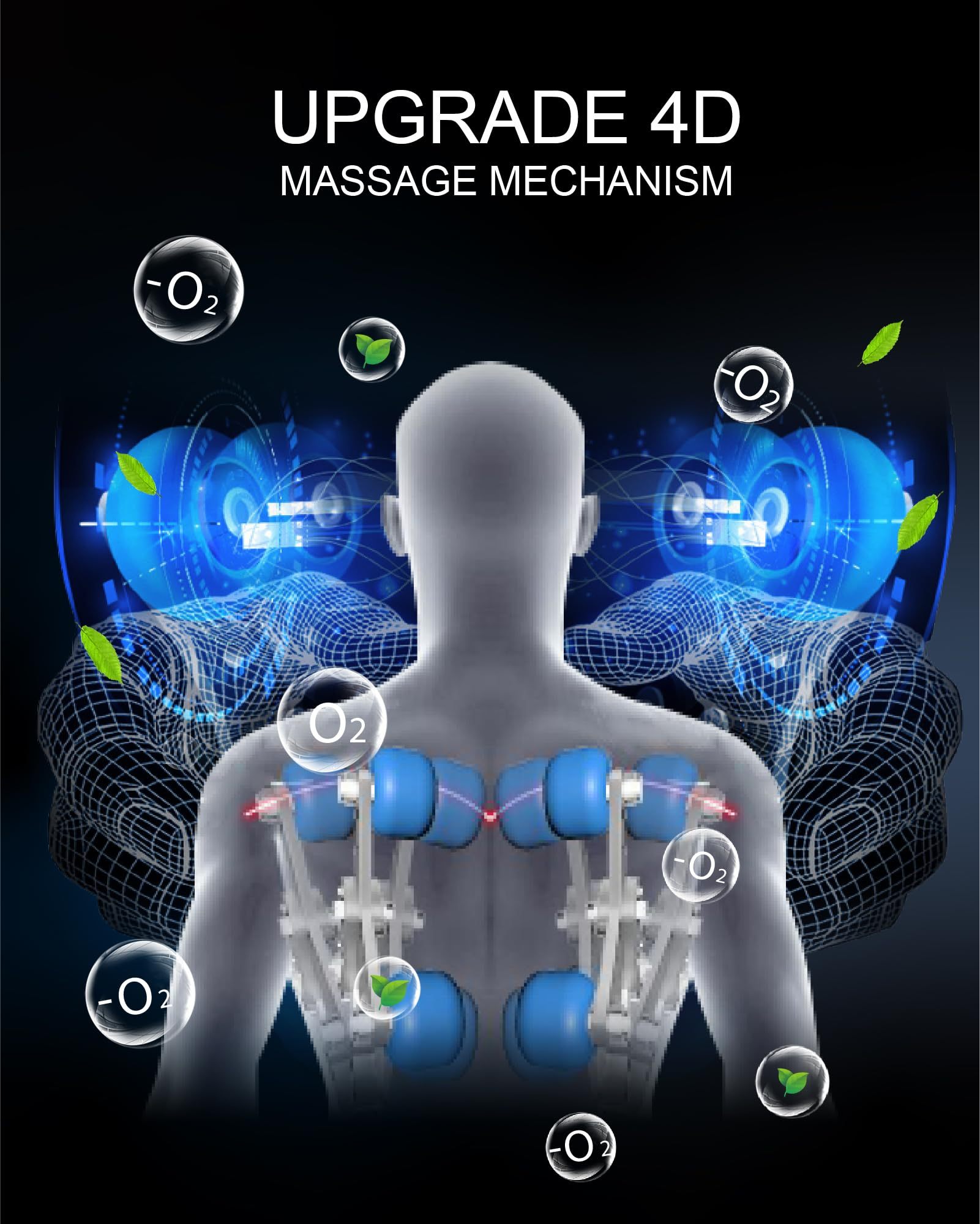 Upgrade 4D Massage Chair Zero Gravity | Massage Chair Full Body and Recliner AI Voice Control Auto Legrest Calf & Foot Rollers Heated | Program Customization