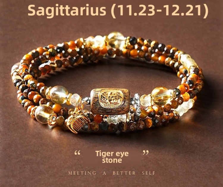 Zodiac Signs Energy Crystal Bracelet