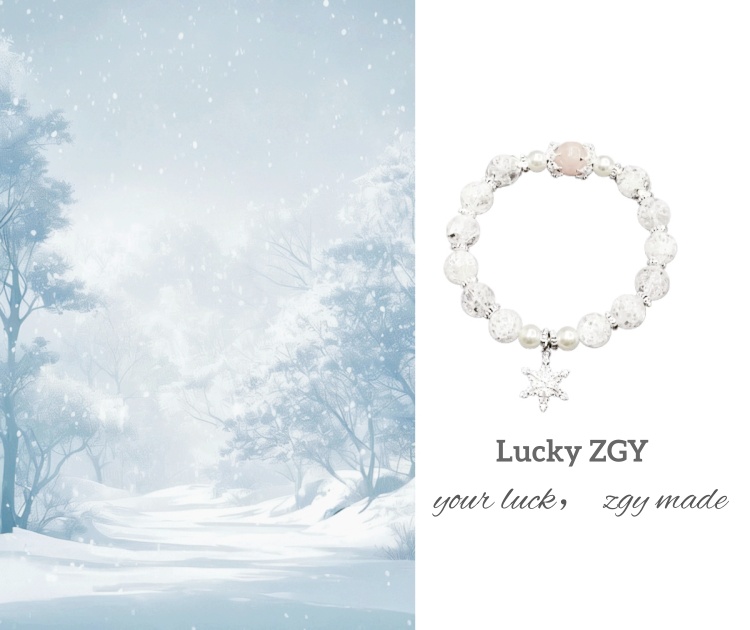 white snow crystal bracelet