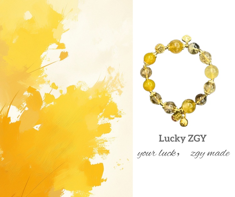 Citrine, Agate & Sand Gold Bracelet