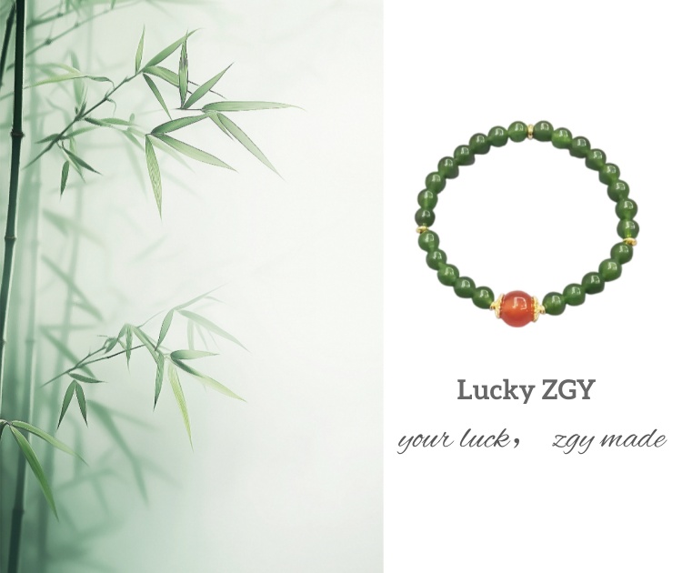 Bamboo leaves crystal bracelet