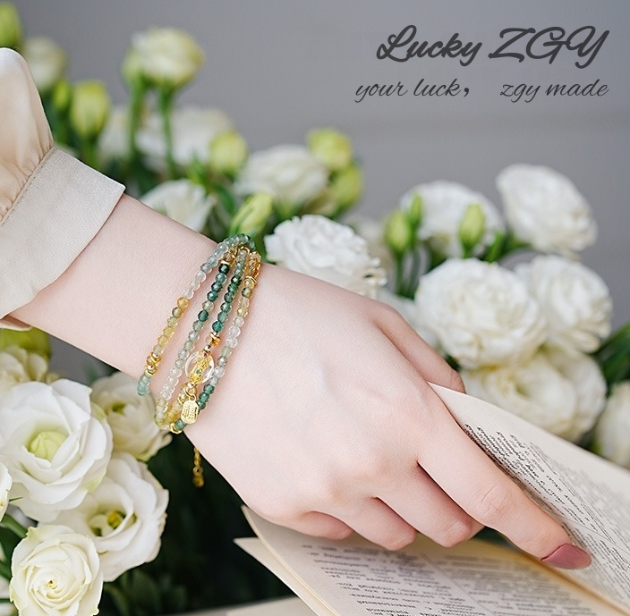 LUCKY ZGY Green Bracelet Women's Premium Citrine Bracelet