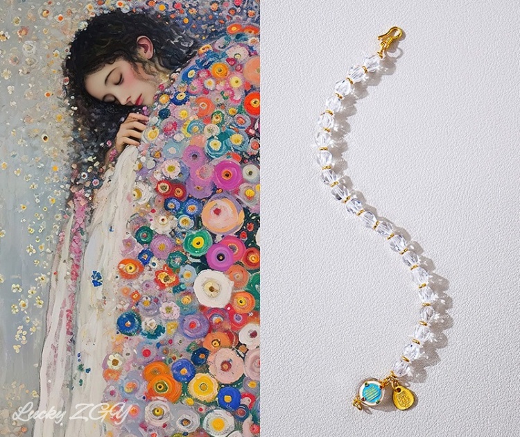 Jade Longyin white crystal bracelet