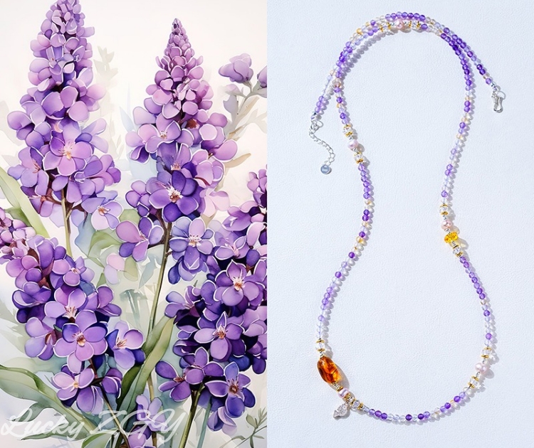 Valley Linglan purple crystal bracelet