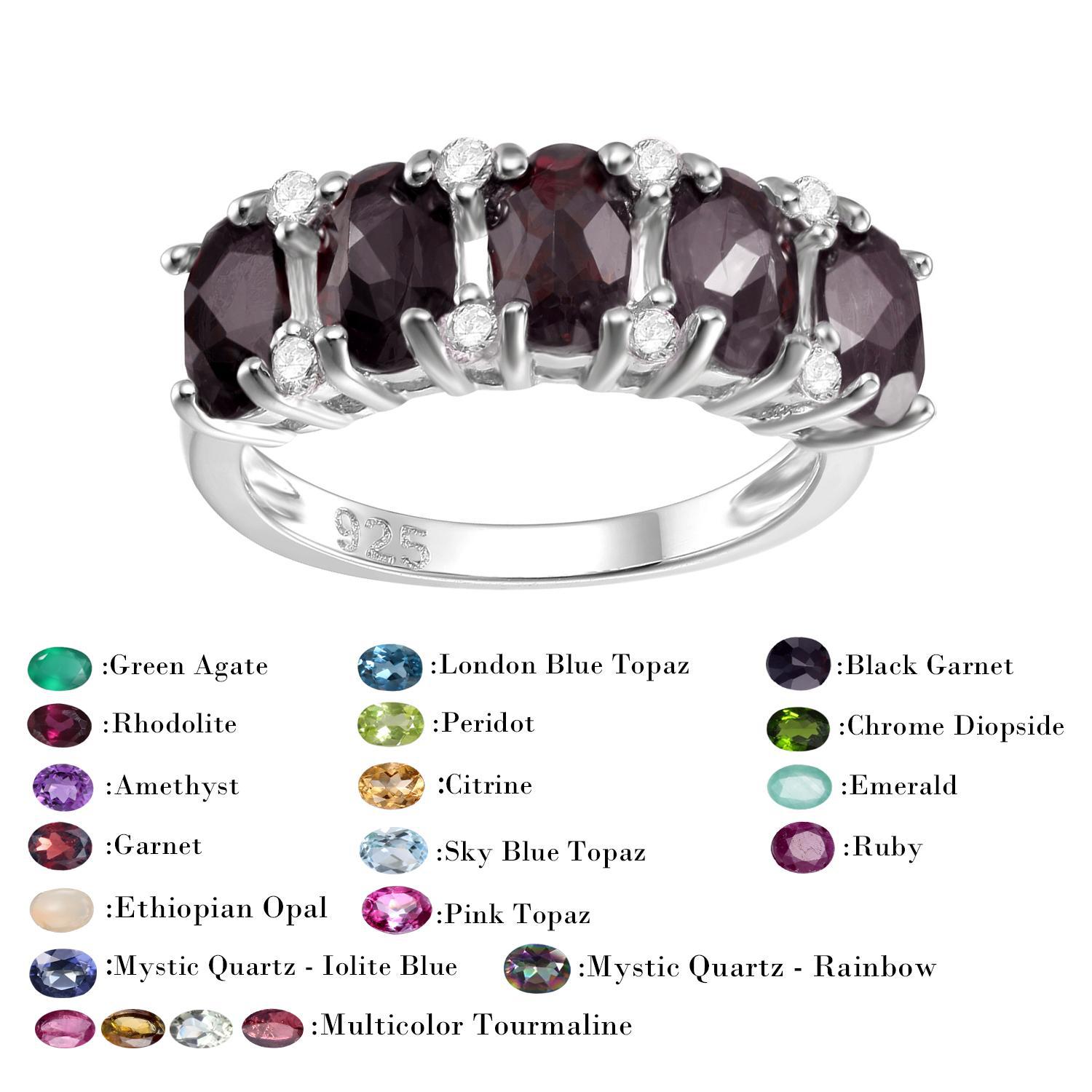 S925 Silver-Topaz rings-gemstone rings-blue topaz ring-topaz ring-luckyzgy