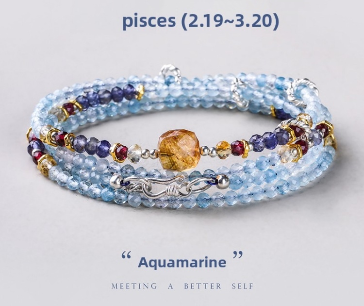 Zodiac Signs Energy Crystal Bracelet