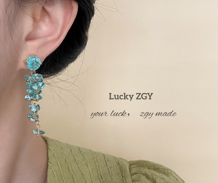 Ocean long tassel earrings