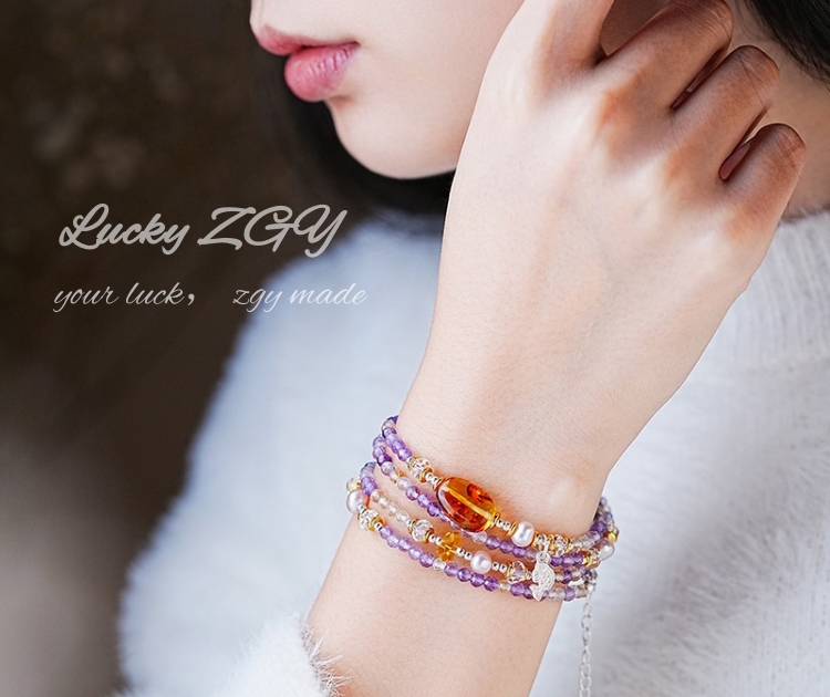 Valley Linglan purple crystal bracelet