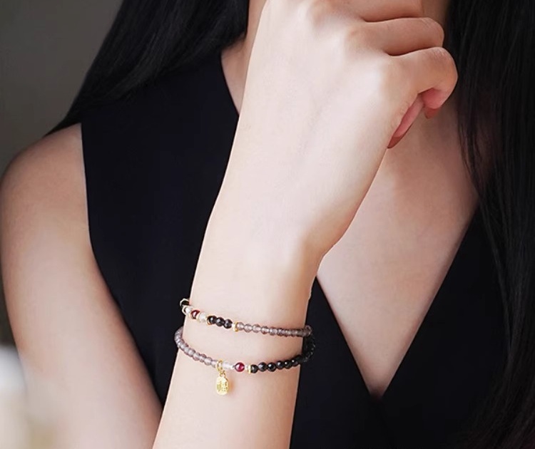 LUCKYZGY Black Obsidian Bracelet