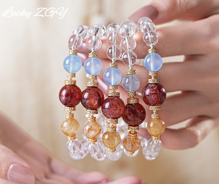 Twilight White Crystal Bracelet Women's High-end Natural Crystal Bracelet