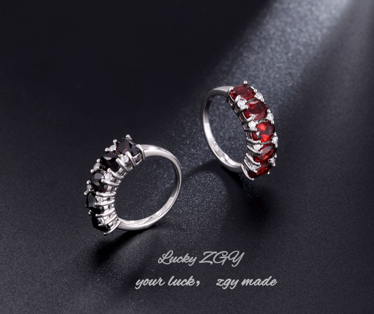 S925 Silver-Topaz rings-gemstone rings-blue topaz ring-topaz ring-luckyzgy