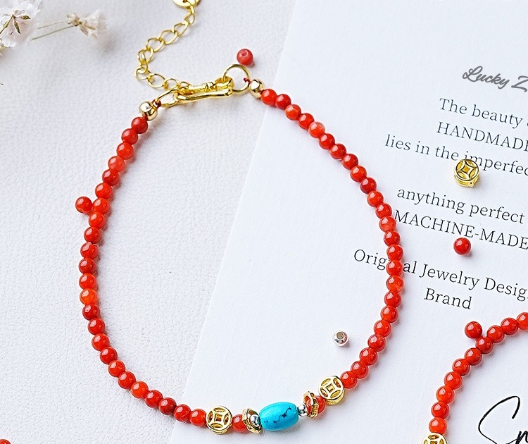 LUCKYZGY South red agate bracelet
