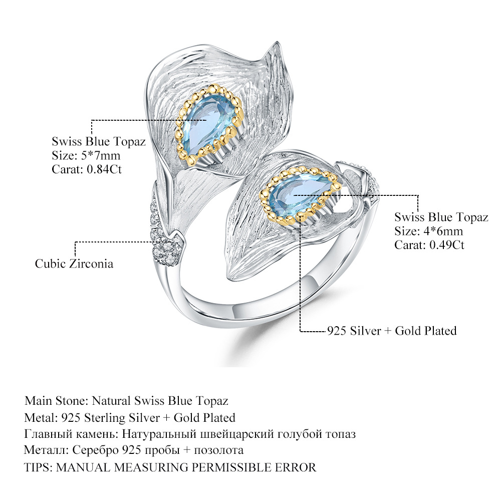 LUCKYZGY-S925 Silver-Topaz rings-gemstone rings-blue topaz ring-luckyzgy