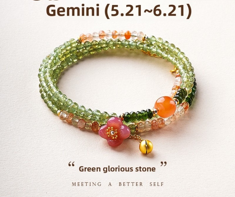 Zodiac Signs Energy Crystal Bracelet