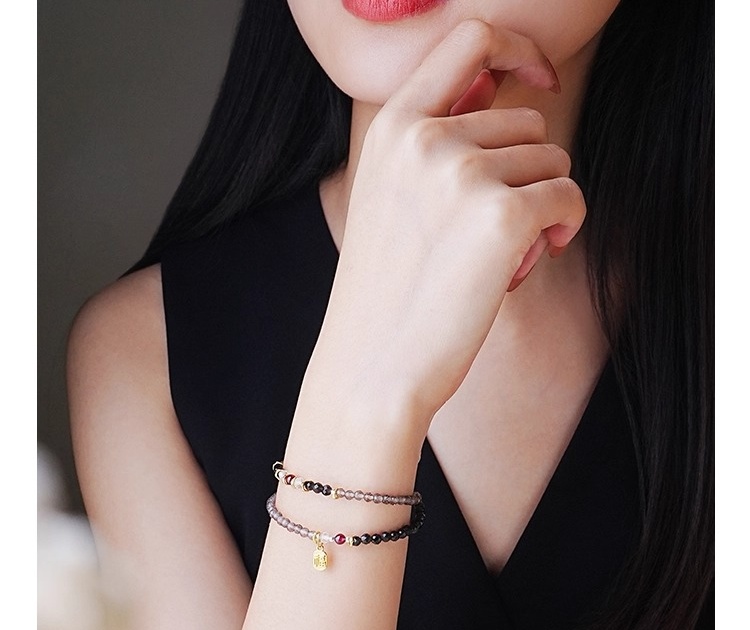 LUCKYZGY Black Obsidian Bracelet