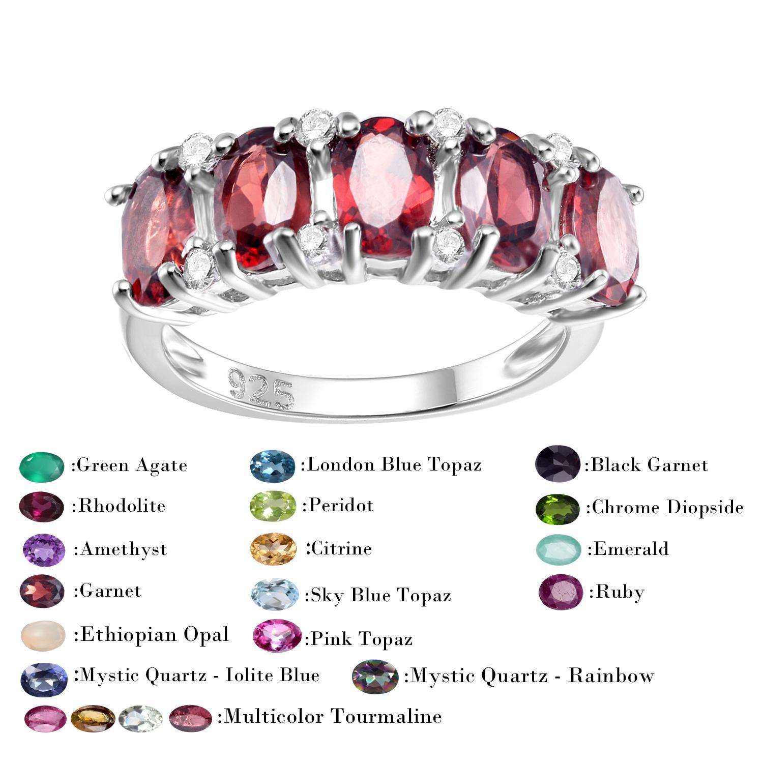 S925 Silver-Topaz rings-gemstone rings-blue topaz ring-topaz ring-luckyzgy