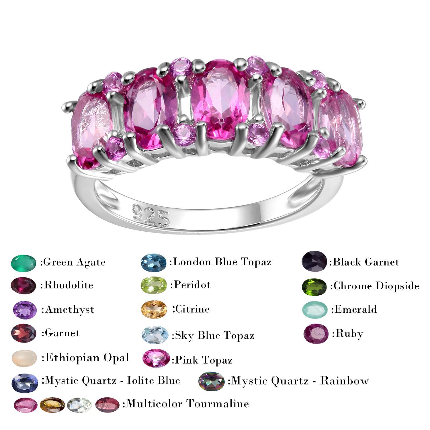 S925 Silver-Topaz rings-gemstone rings-blue topaz ring-topaz ring-luckyzgy