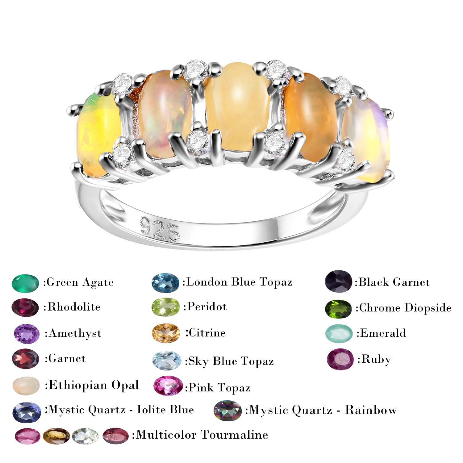 S925 Silver-Topaz rings-gemstone rings-blue topaz ring-topaz ring-luckyzgy