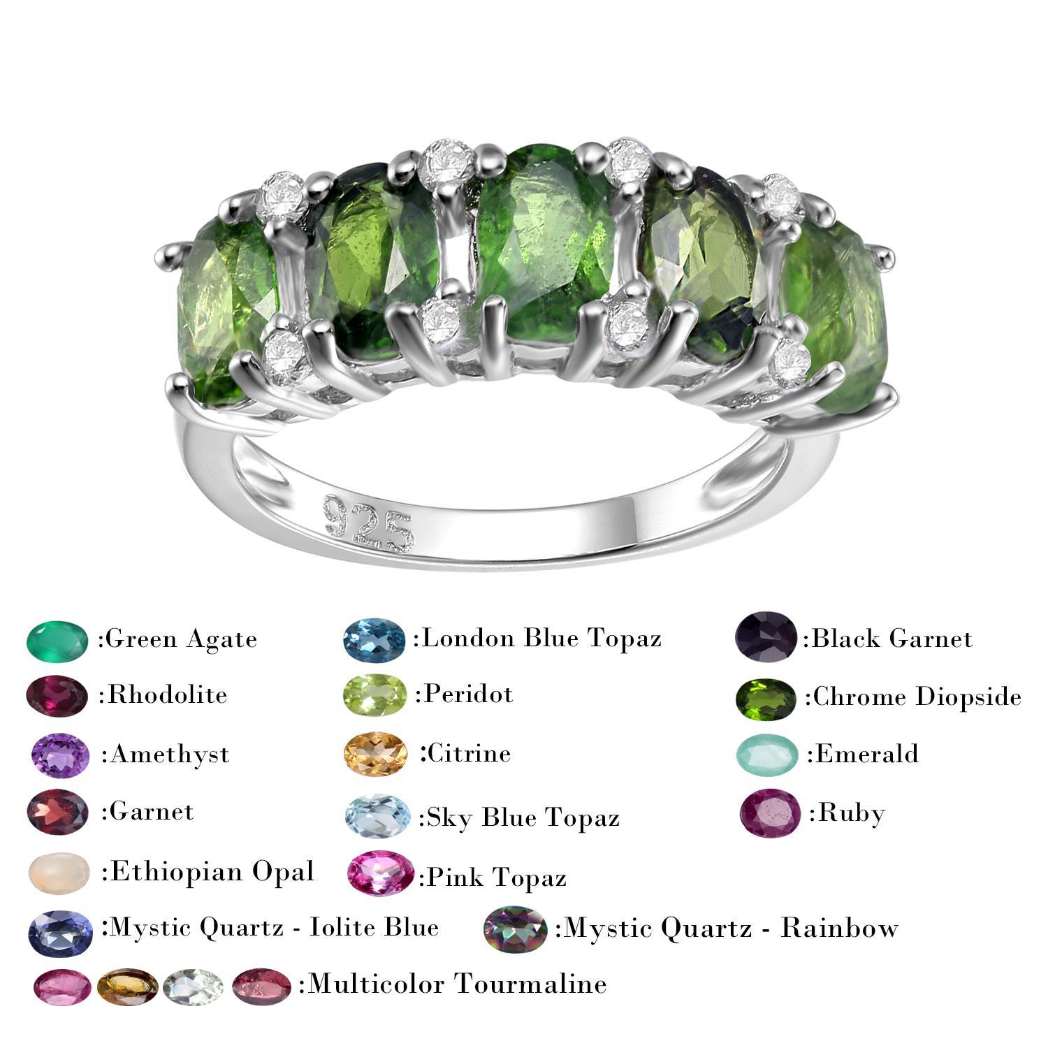 S925 Silver-Topaz rings-gemstone rings-blue topaz ring-topaz ring-luckyzgy