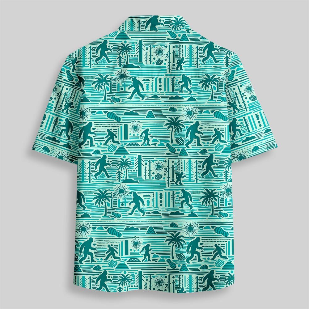 Big Foot’s Green Hawaii Button Up Pocket Shirt