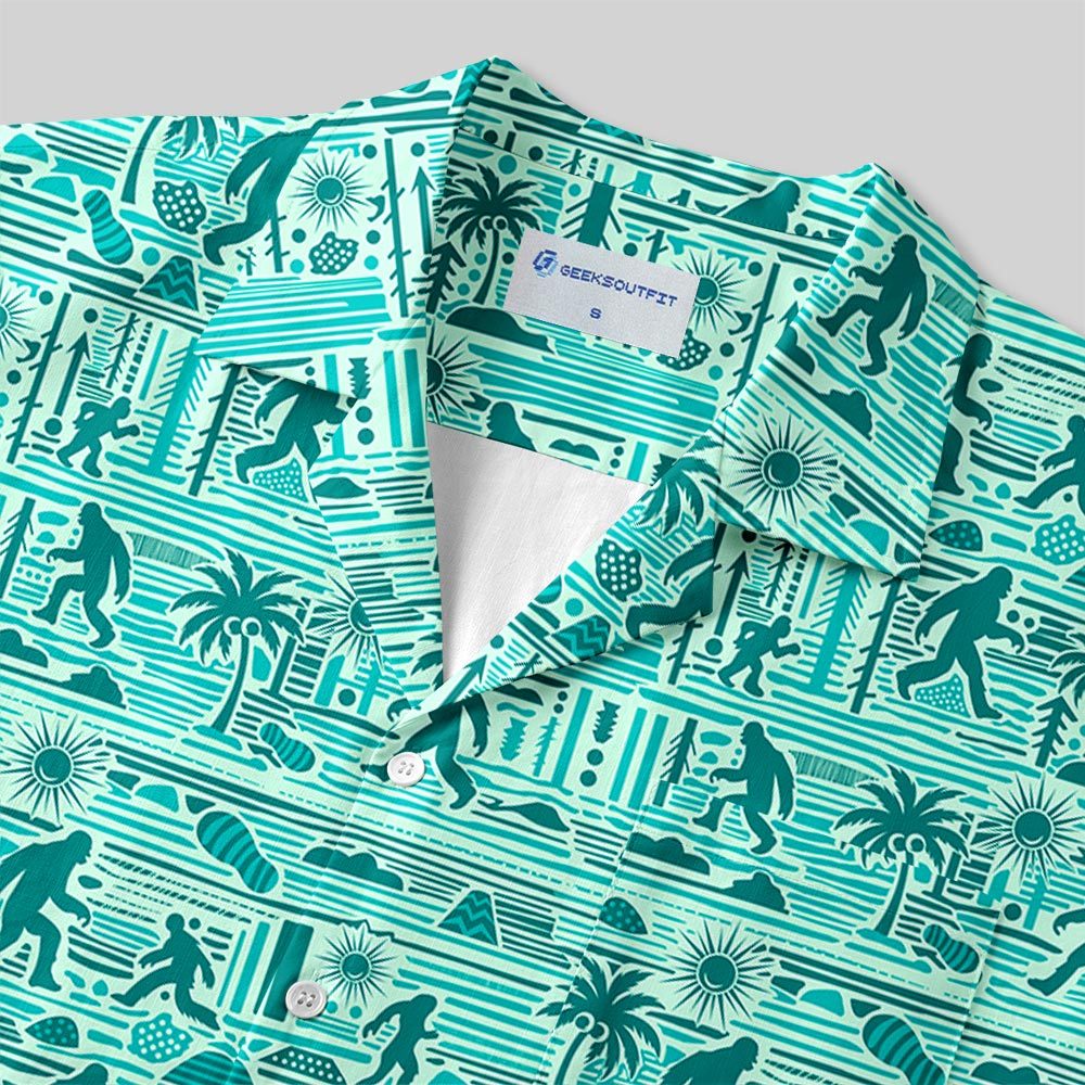 Big Foot’s Green Hawaii Button Up Pocket Shirt