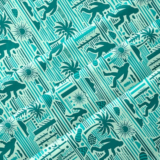 Big Foot’s Green Hawaii Button Up Pocket Shirt