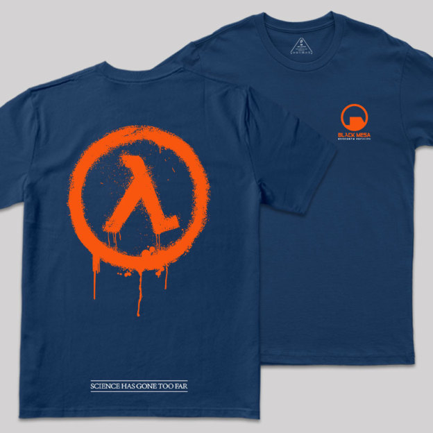 Black Mesa Front and Back Printing Geek T-Shirt