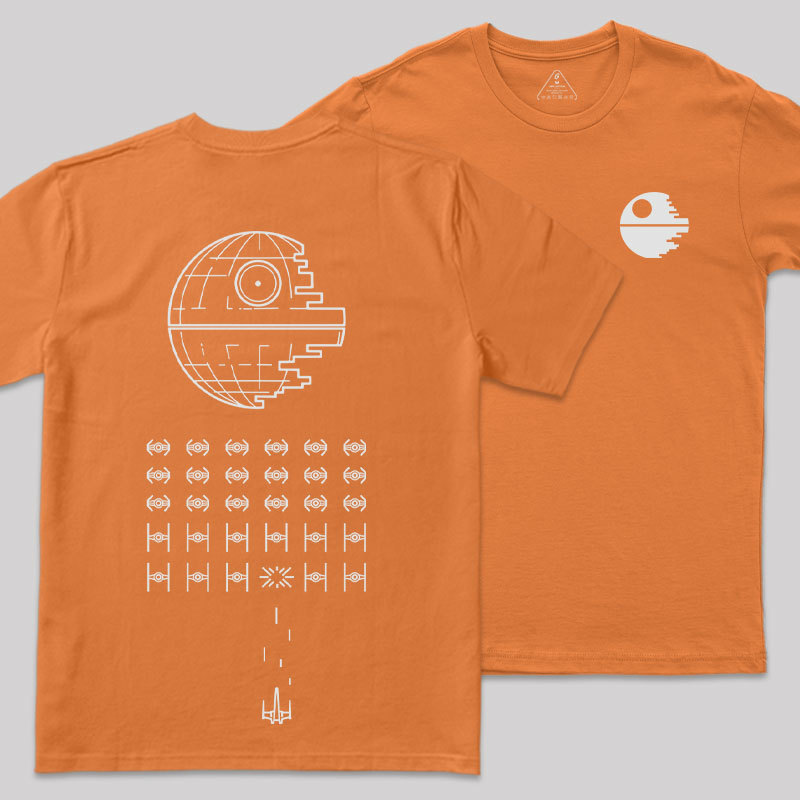 Pixel Wars Front And Back Printing Geek T-Shirt