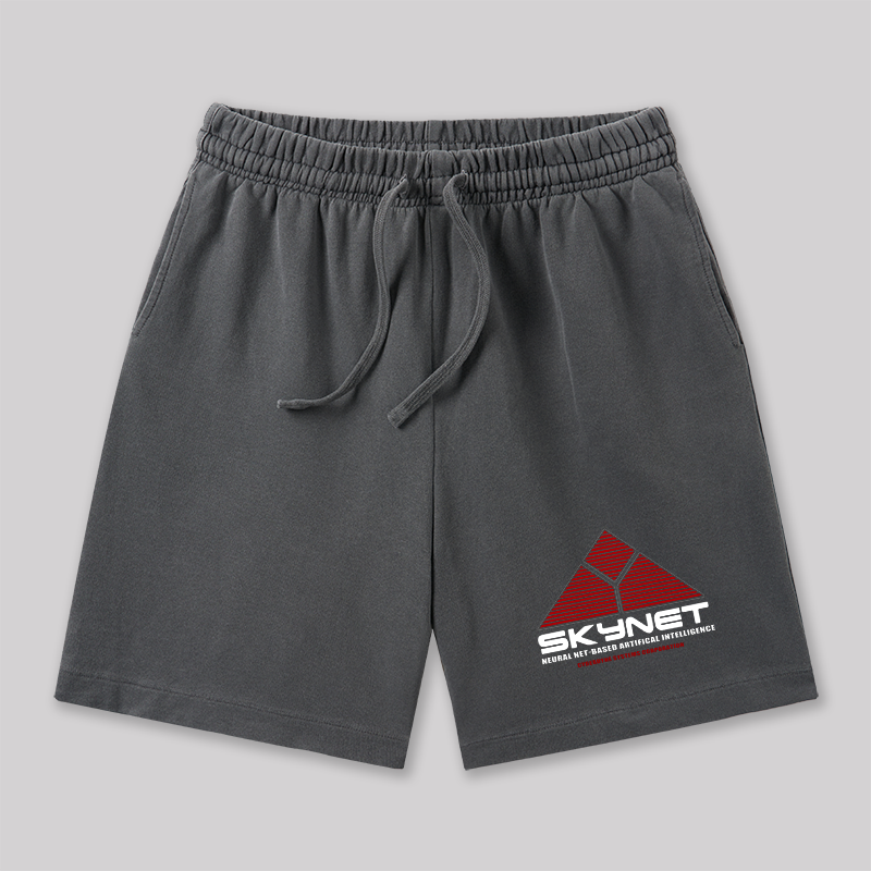 Skynet System Geeky Washed Shorts