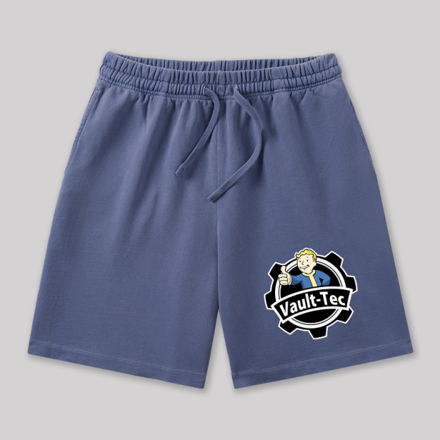 Vault-Tec Funny Game Geeky Washed Shorts