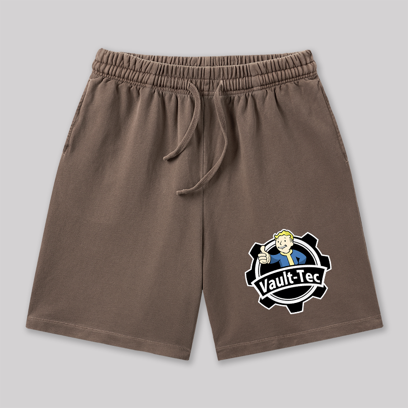 Vault-Tec Funny Game Geeky Washed Shorts