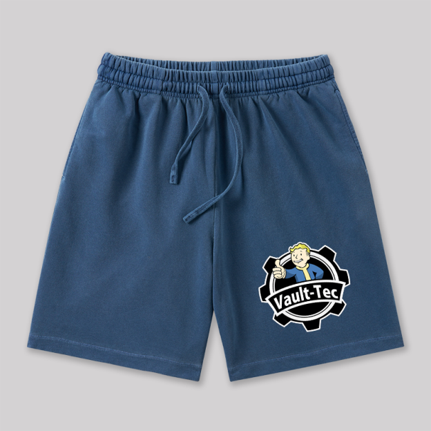 Vault-Tec Funny Game Geeky Washed Shorts