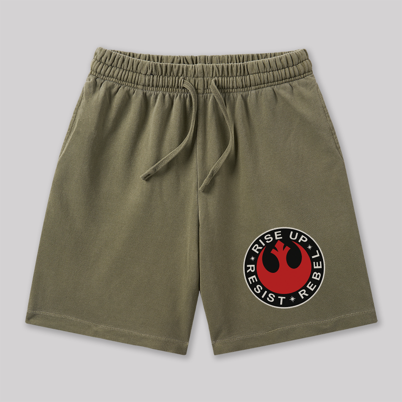 Resist Rebel Riseup Geeky Washed Shorts